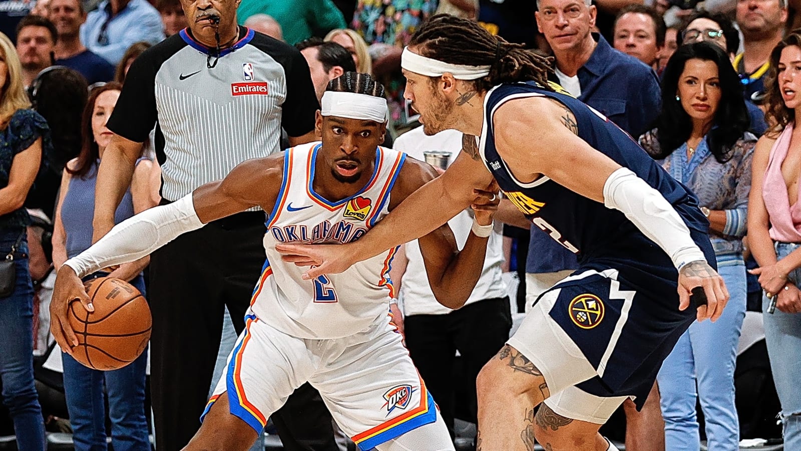 Thunder rally in fourth quarter to even series vs. Nuggets
