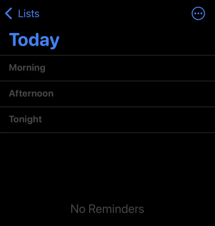 iPhone reminder screenshot