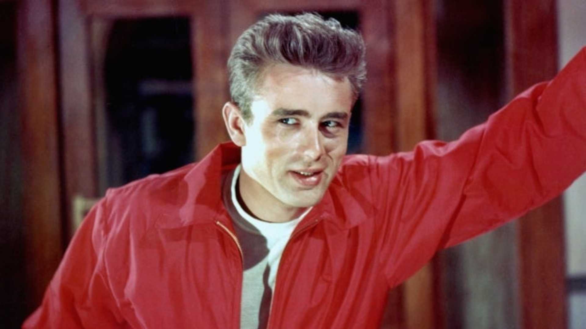 James Dean poses for a Warner Bros publicity shot for his film 'Rebel Without A Cause' in 1955 in Los Angeles, California.