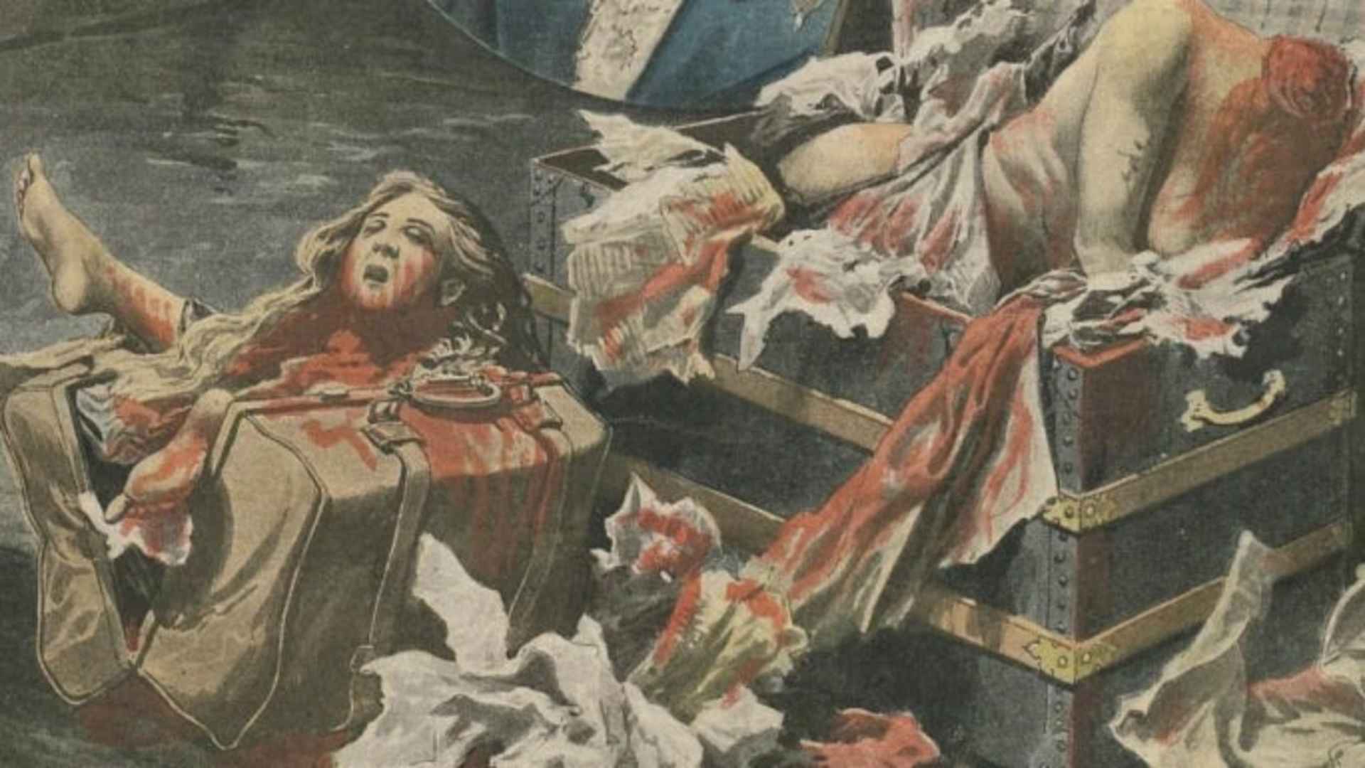 Cover of French Journal Le Petit Journal, No. 875 from August 25, 1907, about the murder case around Vere St. Leger Goold, Irish tennis player. Goold was later convicted of murder and sent to Devil's Island, French Guyana.