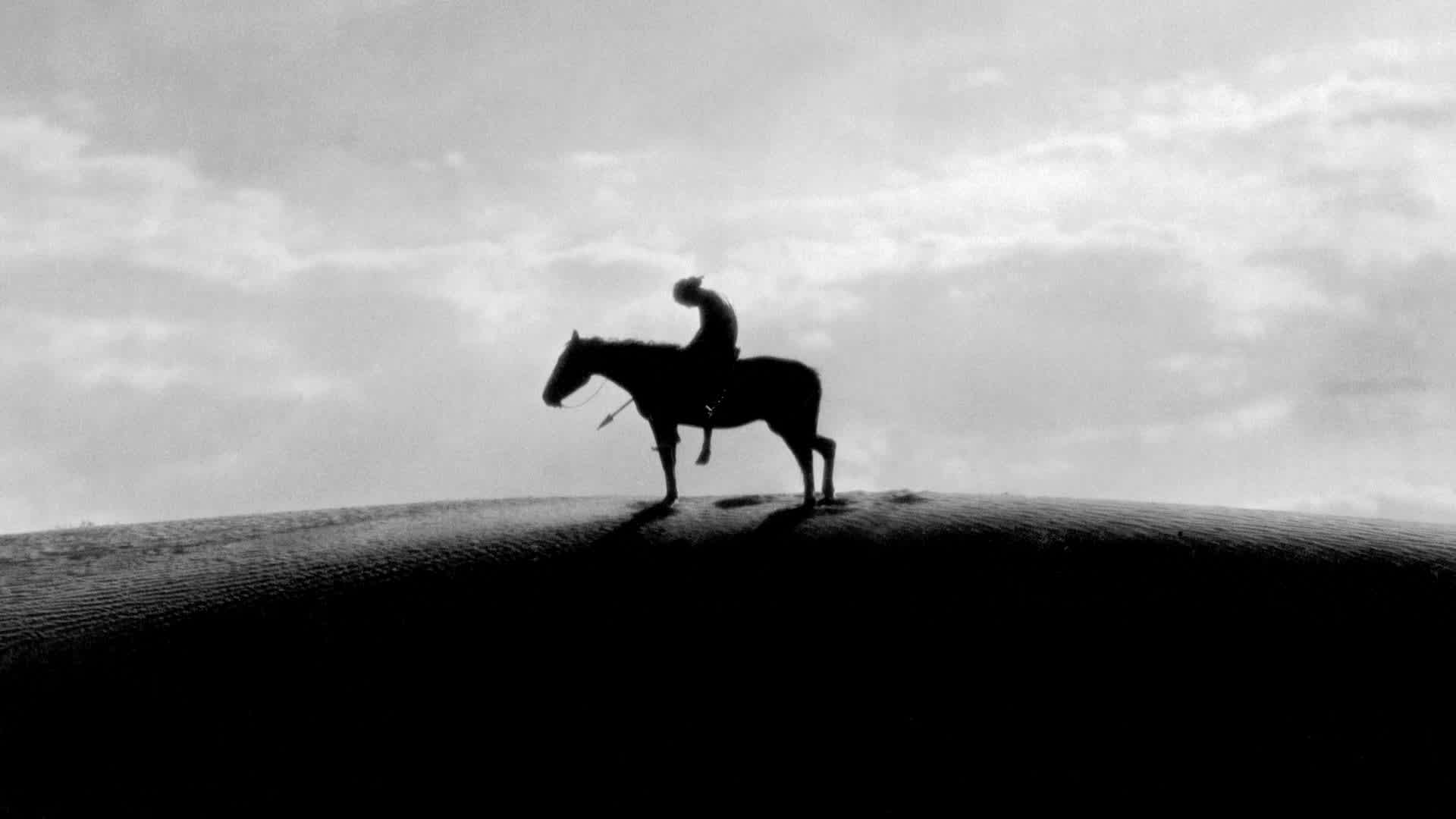 A photographer's interpretation of James Fraser's classic sculpture, the 'End of the Trail,' circa 1915. (Credit: Underwood Archives/Getty Images)