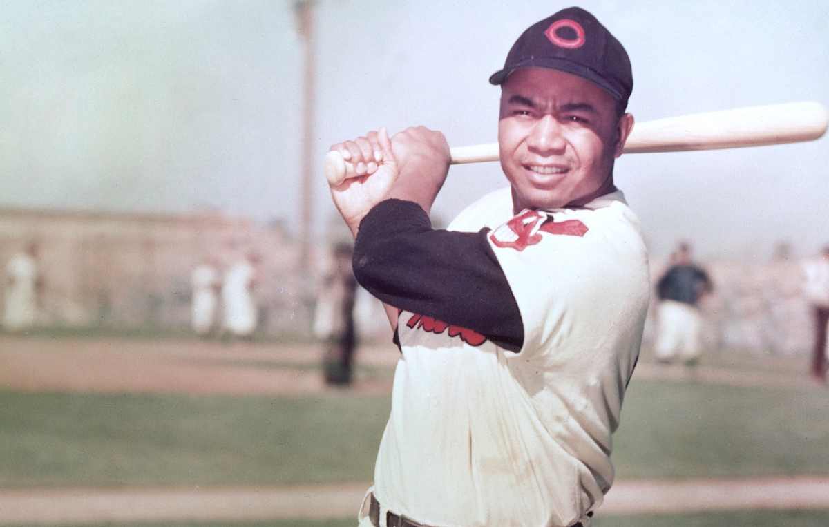 Hall of Famer Larry Doby suited up for the Cleveland Indians