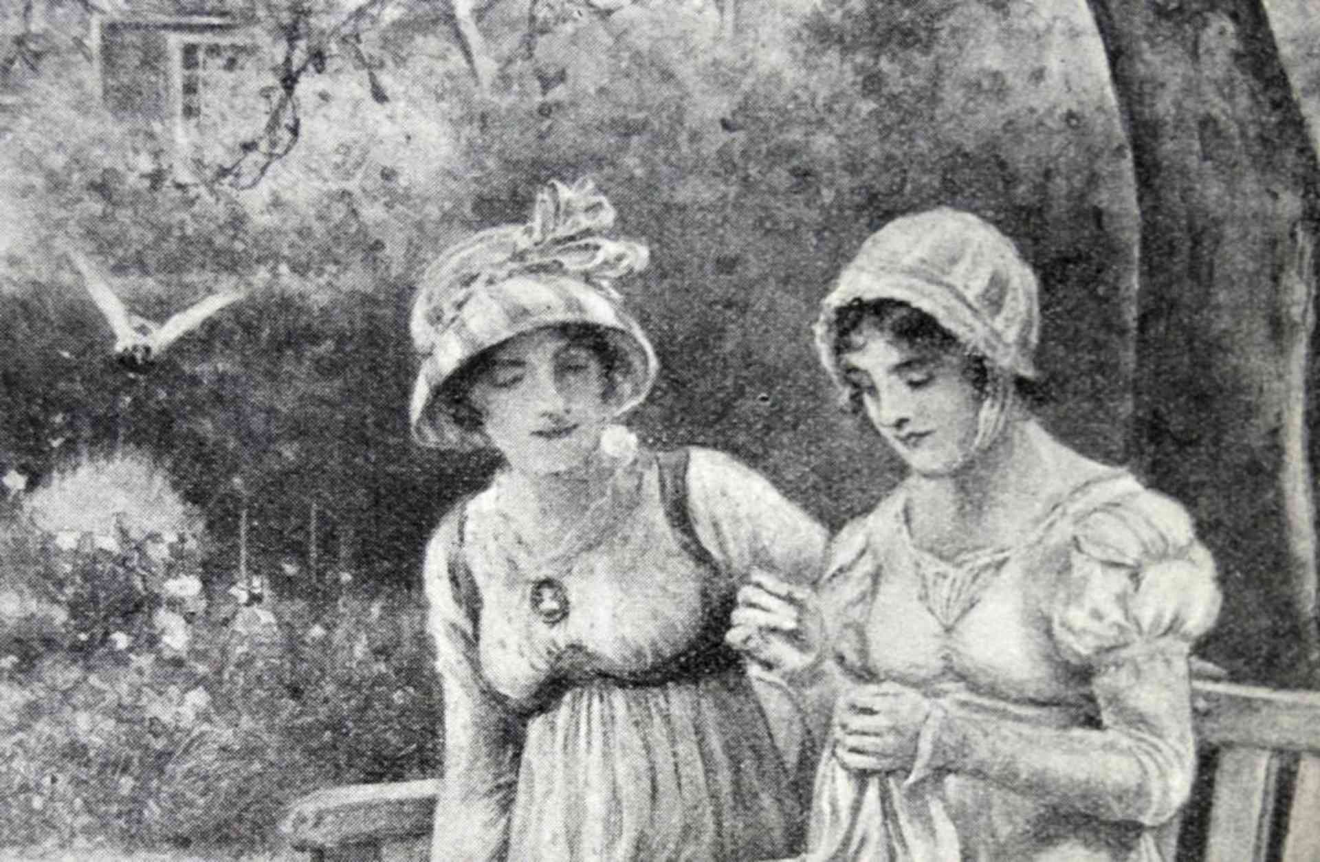 Jane Austen and her sister Cassandra, 1810. (Credit: Universal History Archive/UIG via Getty Images)