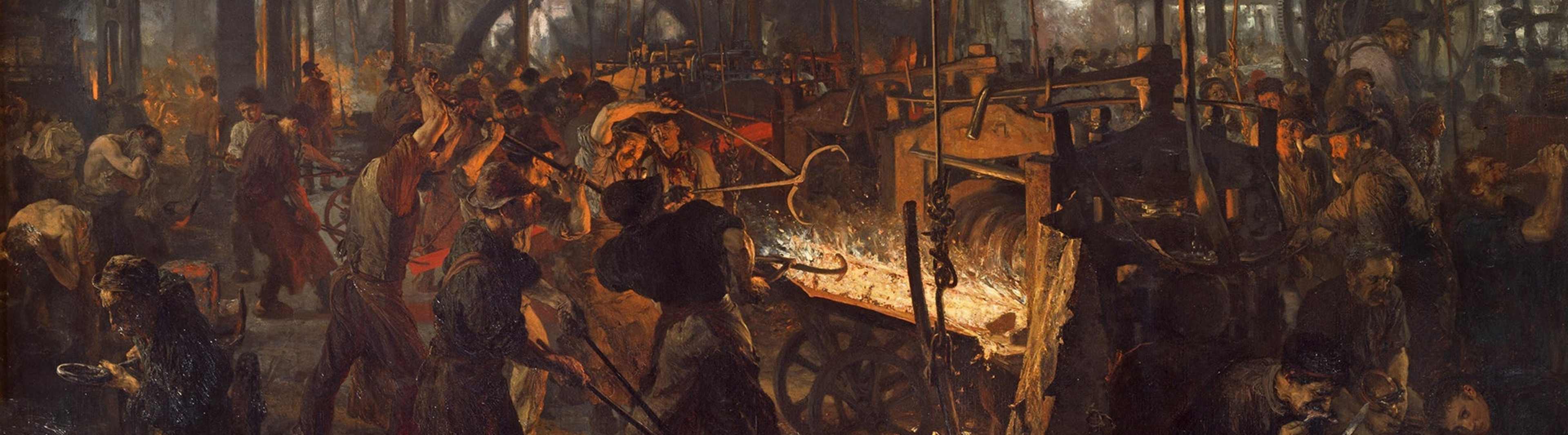 The Iron Rolling Mill (Modern Cyclopes), 1873-1875. Artist: Menzel, Adolph Friedrich, von (1815-1905) Berlin.