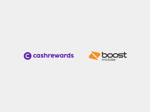 CashRewards and BoostMobile logos for their partnership to increase conversion to 28% through marketing strategy