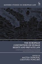 The European Convention on Human Rights and Private Law cover