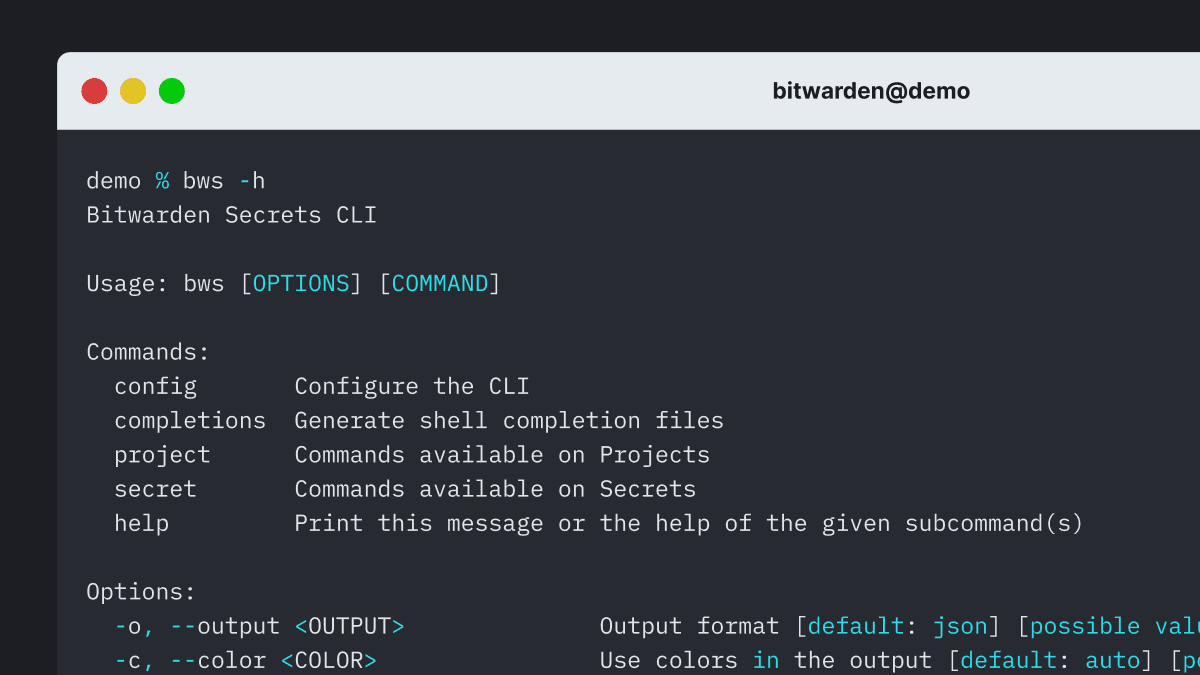Secrets Manager CLI Terminal