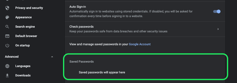 Passwörter in Chrome