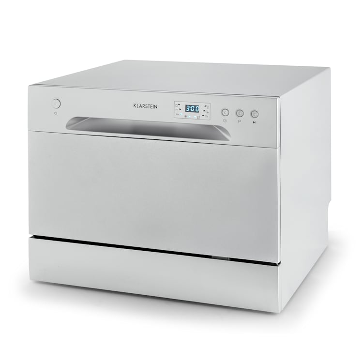Amazonia 6, pomivalni stroj, 1300 W, F, 49 dB, 6 pogrinjkov, upravljanje s pritiskom na gumb Srebrna kovinska barva