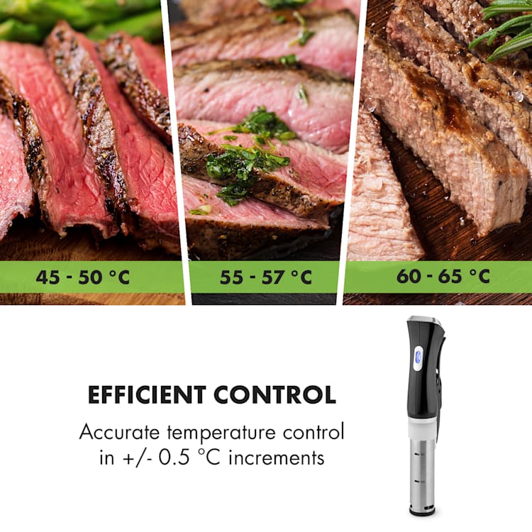 Quickstick Sous Vide -keitin | termostaatti: 50–95 °C 0,5 °C:n portaissa | kiertovesipumppu 20 litralle | ruostumaton teräs