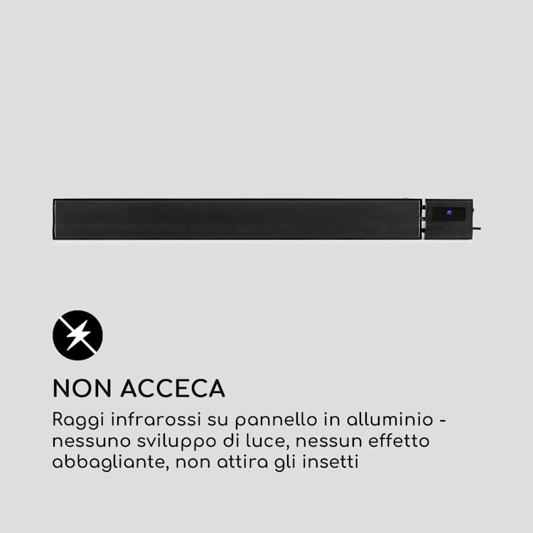 Cosmic Beam Plus riscaldatore radiante a infrarossi 2400W IP44 telecomando 2400 W | Plus | Nero