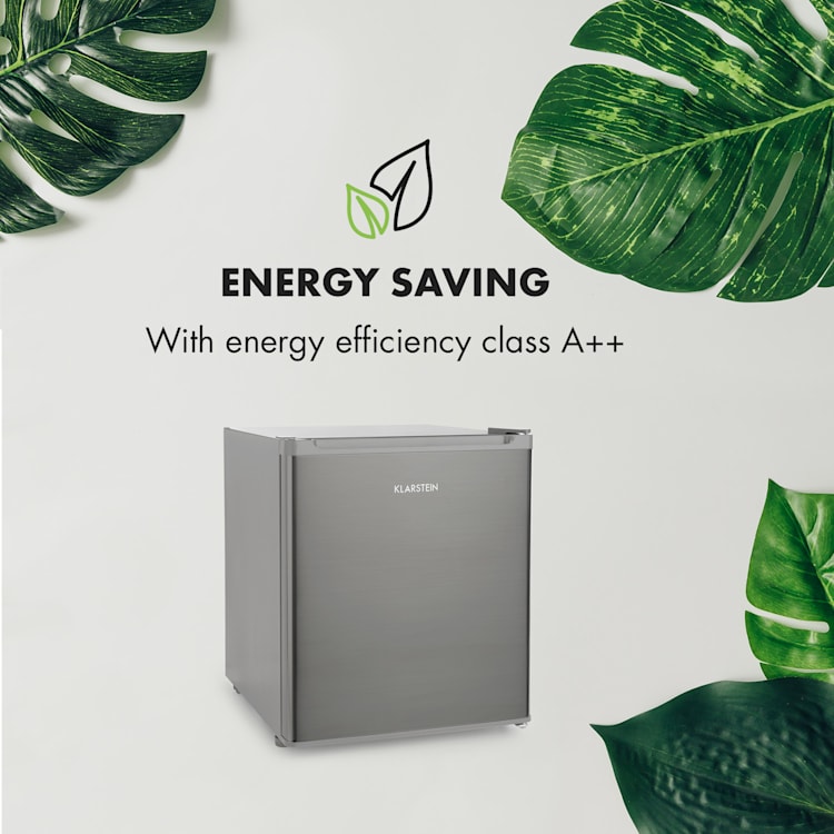 Snoopy Eco, mini chladnička, mraziaci priečinok, 41 l, energet. trieda F, 39 dB, čierna Strieborná metalíza