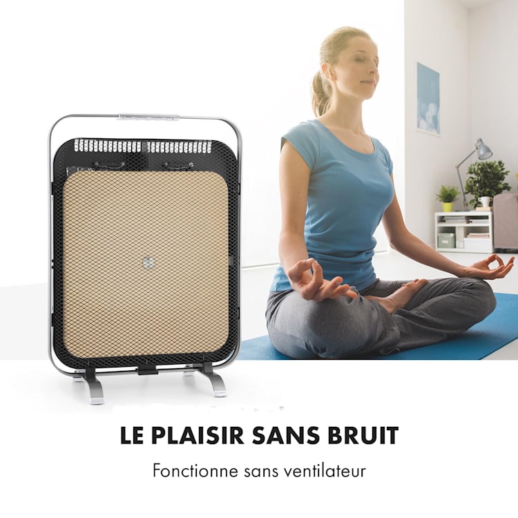 HeatPal Marble Blackline radiateur infrarouge 1300W marbre aluminium Noir