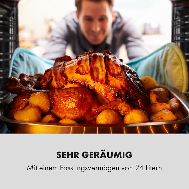 MasterFresh Dampfbackofen 230°C 24l Touch-Bedienfeld schwarz