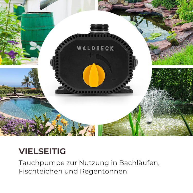 Nemesis T60 Teichpumpe 60W Leistung 3,3 m Förderhöhe 4700l/h Durchsatz 60 W