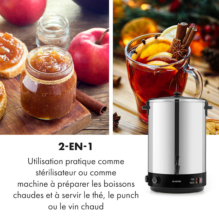 KonfiStar 40 Stérilisateur distributeur de boissons 40 L 110 °C 120min 40 L