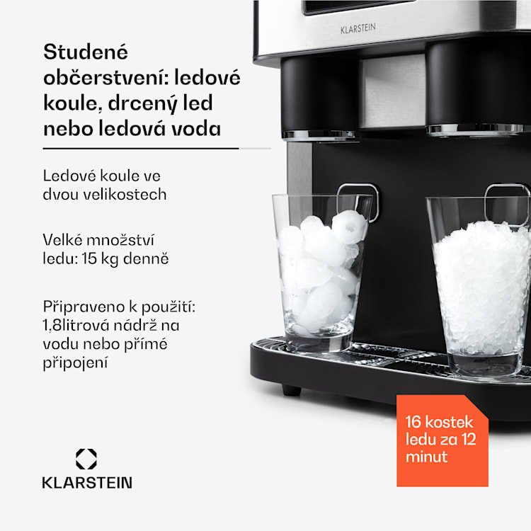 Eiszeit Crush, jégkocka készítő, 2 nagyság, zúzott jég, ezüst