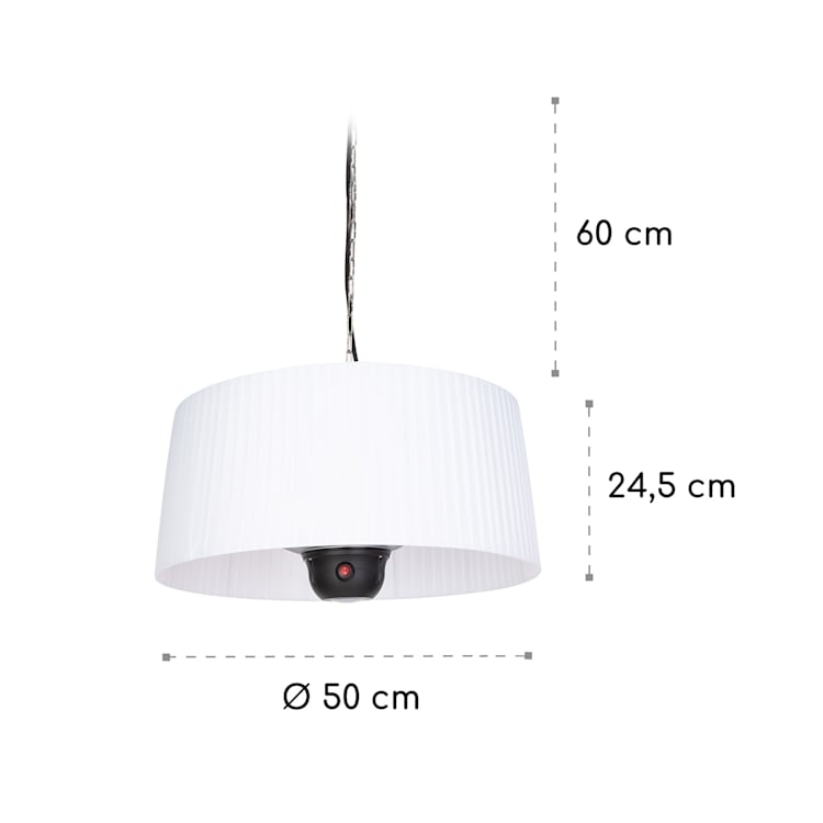 Venice Heat, infračervený ohřívač, terasový, 800/1000/1800 W, dálkový ovladač, bílý Bílá