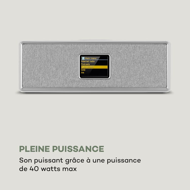 Simpfy Wireless enceinte DAB+/FM BT écran LCD boîtier en bois