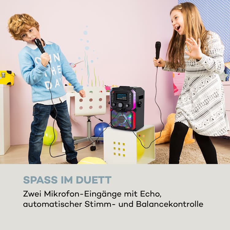 Rockstar Plus Karaoke-Anlage Karaokemaschine BT USP CD LED-Show RCA