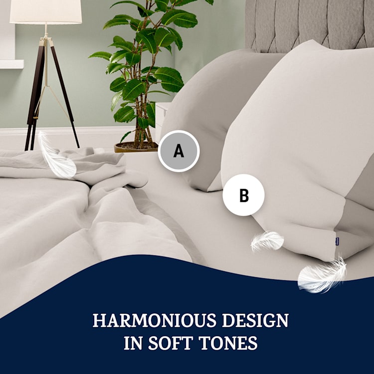 Soft Wonder Edition Duvet Cover Set 155x200 cm Mid Gray