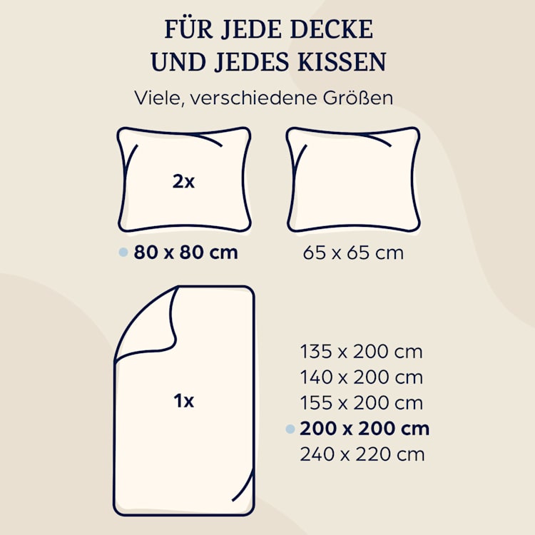 Soft Wonder-Edition Bettwäsche 200x200 cm Sand