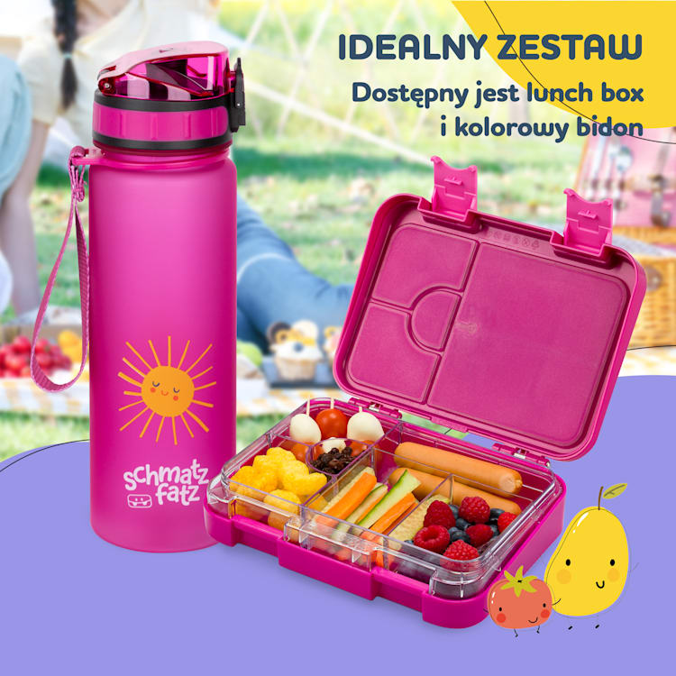junior Lunchbox, 6 przegródek, 21,3 x 15 x 4,5 cm , bez BPA Purple Sun