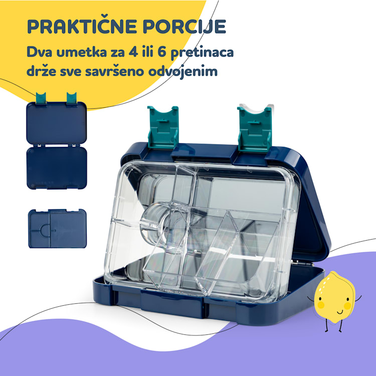 Junior Lunchbox, 6 pretinaca, 21,3 x 15 x 4,5 cm , bez BPA
