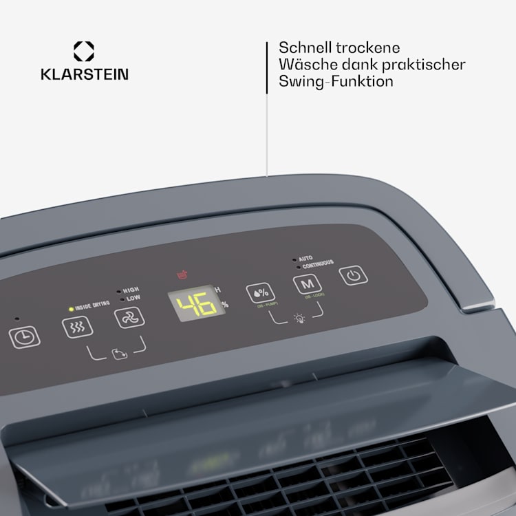 DryFy Connect 30 Déshumidificateur Wifi à compression 30 l/j 25-30 m² 30 l /24 h | Anthracite