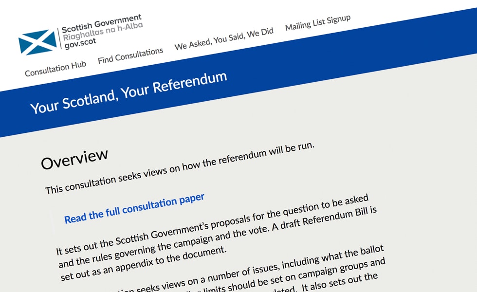 'screenshot of 'The Scottish Government