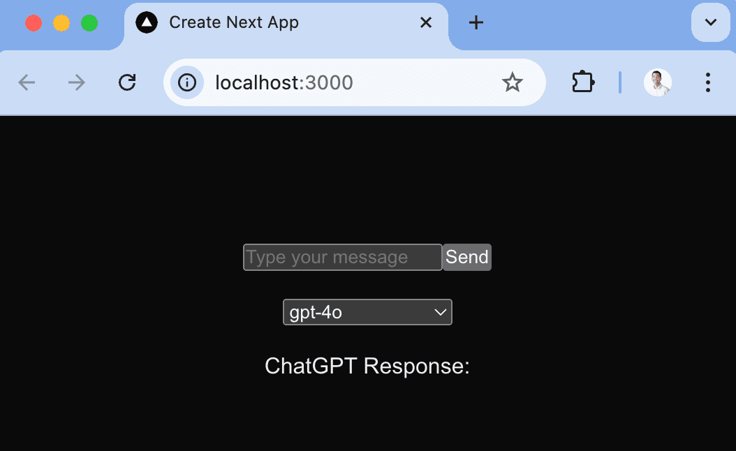 Basic Next.js app with ChatGPT