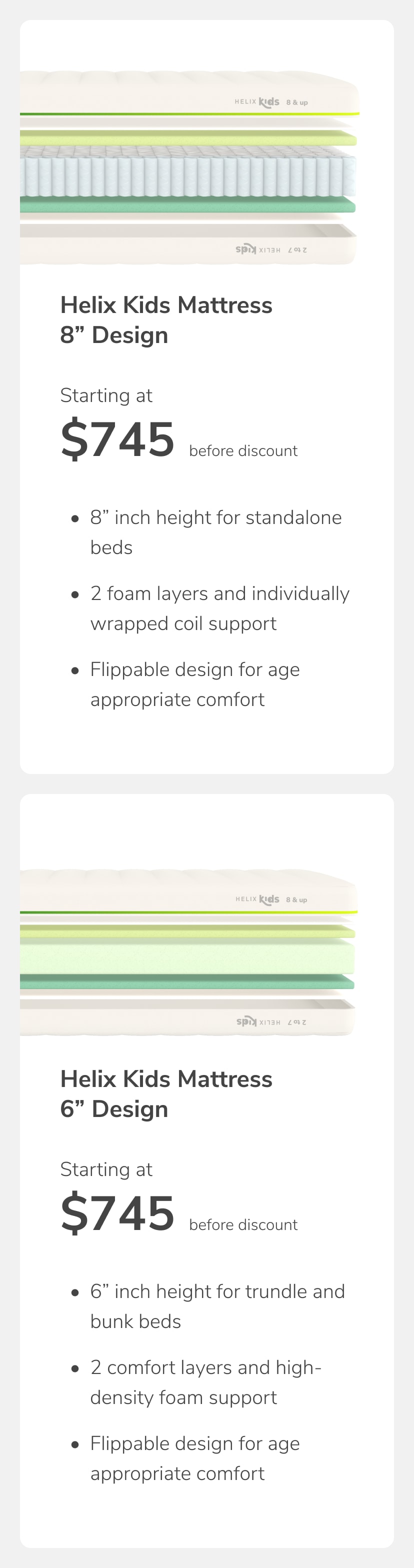 Shop the Helix Kids Mattress for sitewide savings!