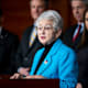 UNITED STATES - NOVEMBER 3: Rep. Virginia Foxx, R-N.C., speaks during the House Republicans news conference on the 2021 election results on Wednesday, Nov. 3, 2021.