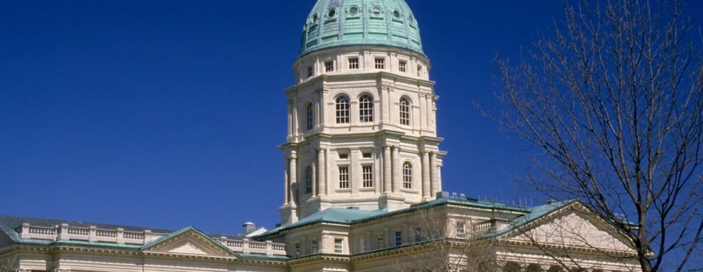 The Kansas State Capitol, in Topeka, Kansas, USA.