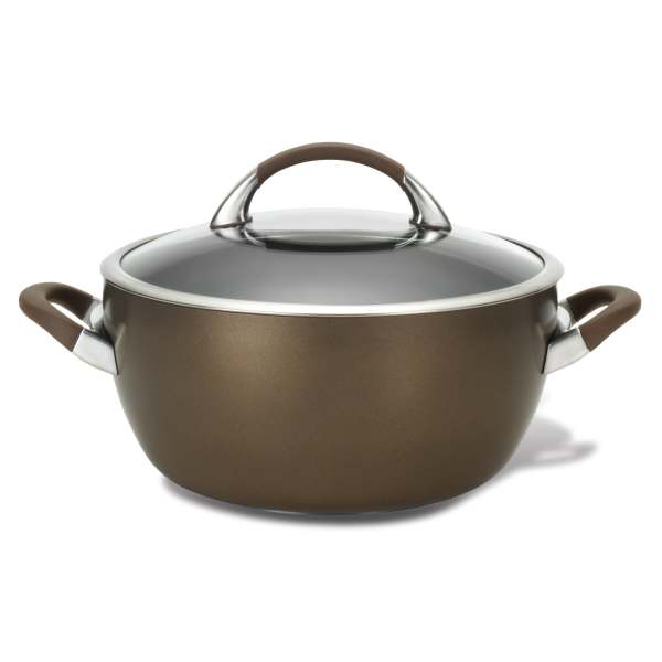 Circulon Symmetry 5.5-Quart Casserole with Lid Chocolate