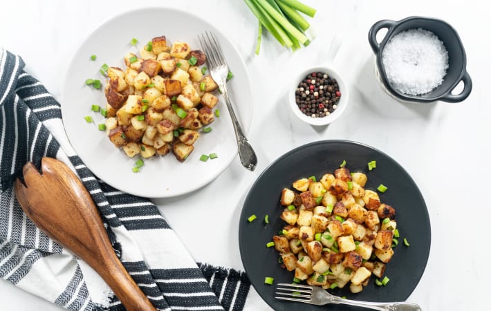savory and hearty skillet breakfast potatoes are a quick gluten free breakfast