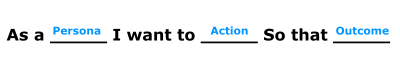 User story template