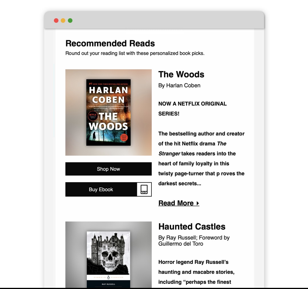 Recommended Reads Email Preview