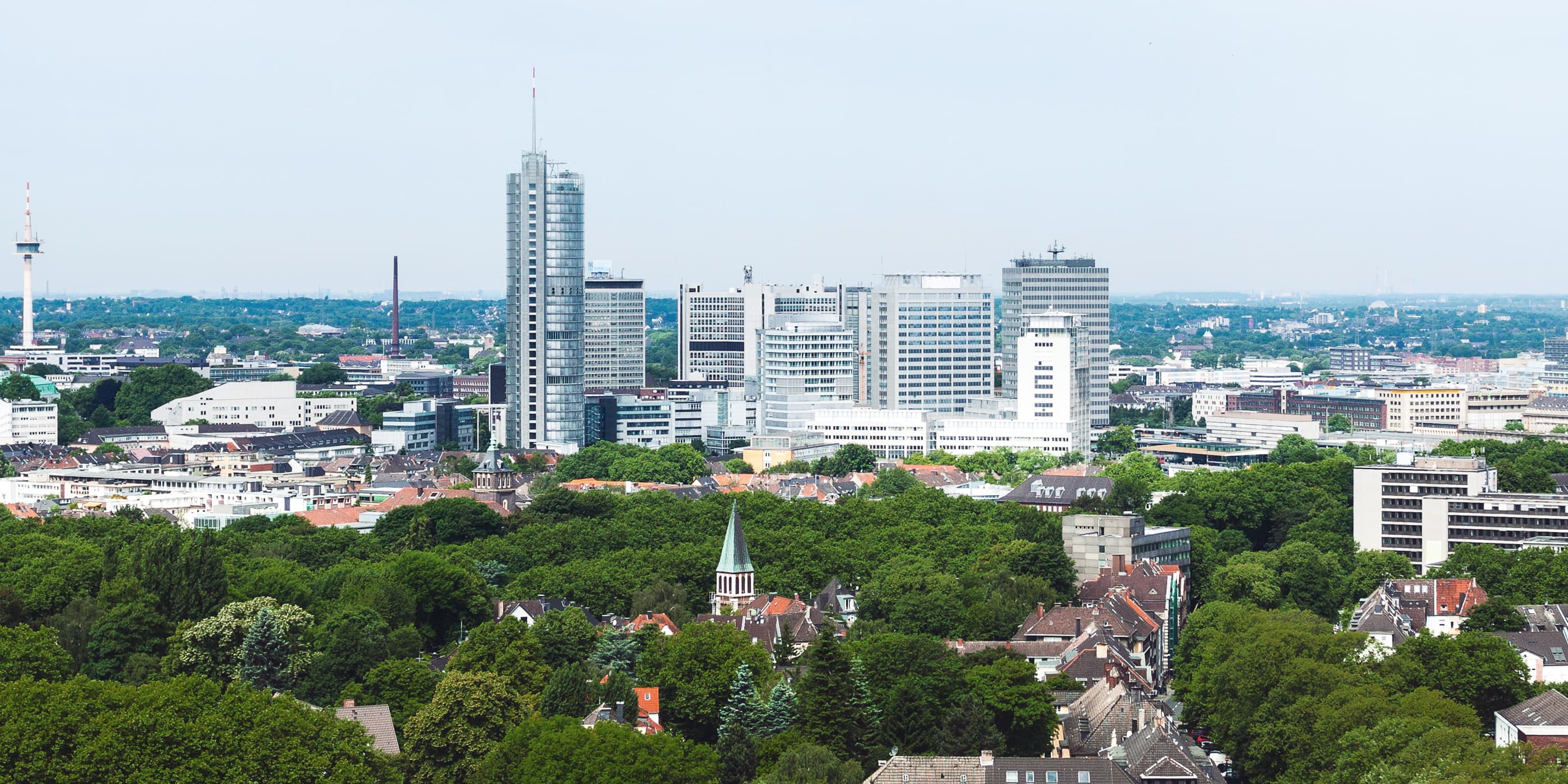Titelbild auf Studienortseite "duales Studium Essen": Stadtblick