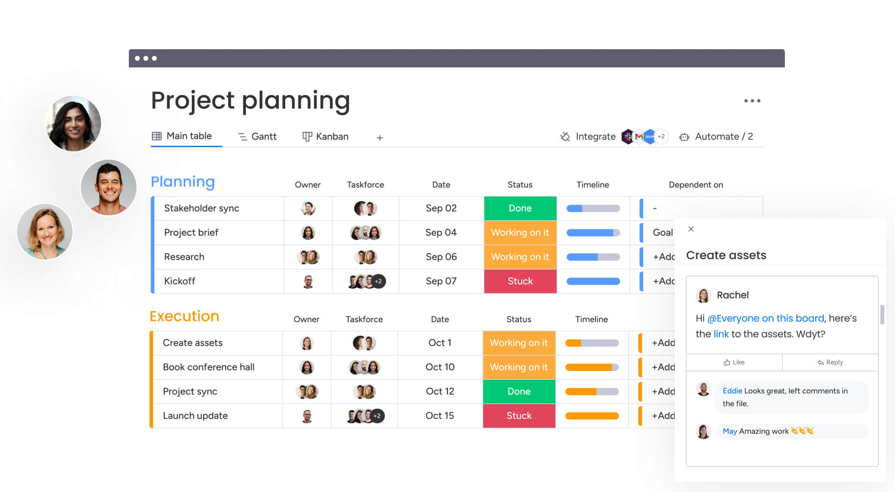 monday work management project planning board as an airtable alternative