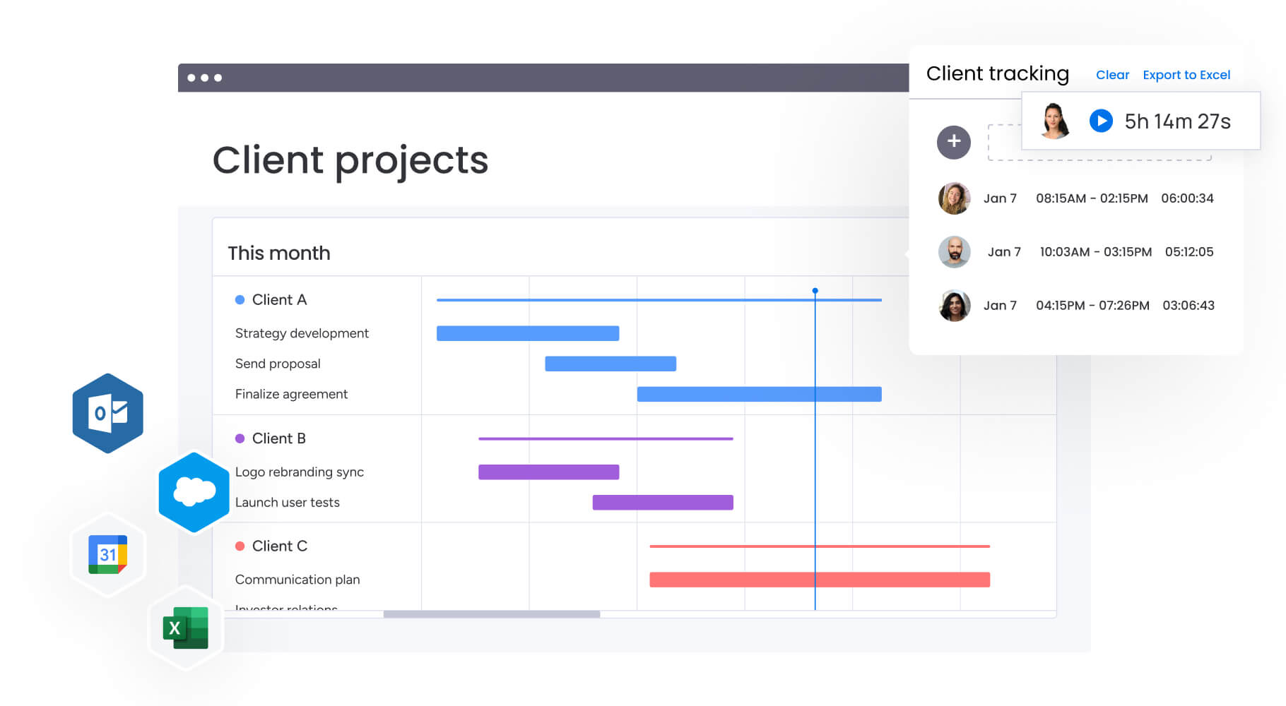 Visualize your data and project plans the way you need with 20+ column types and 15+ board views.