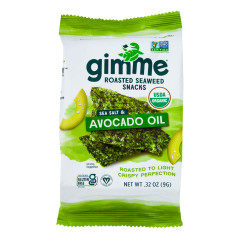GIMME SEA SALT AND AVOCADO OIL SEAWEED SNACKS SINGLES 0.32 OZ