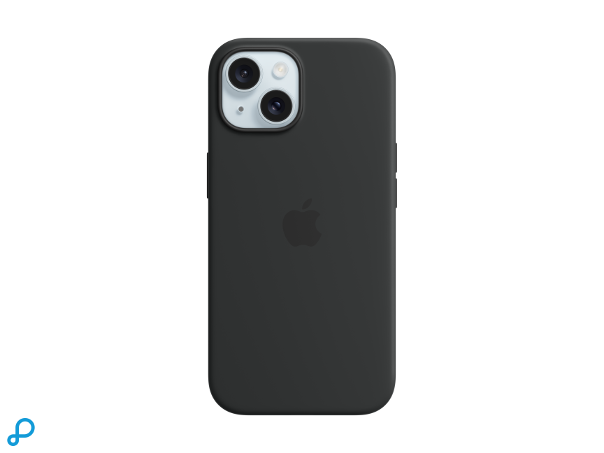 iPhone 15 Silicone Case met MagSafe - Zwart