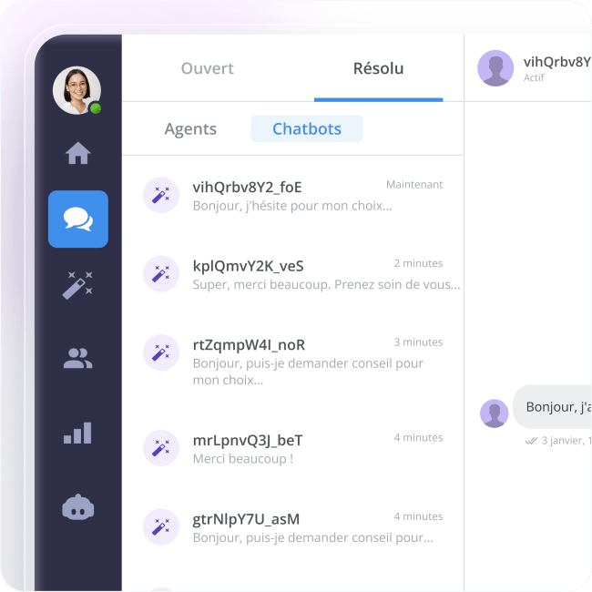 Smartsupp AI Shopping Assistant Conversation History