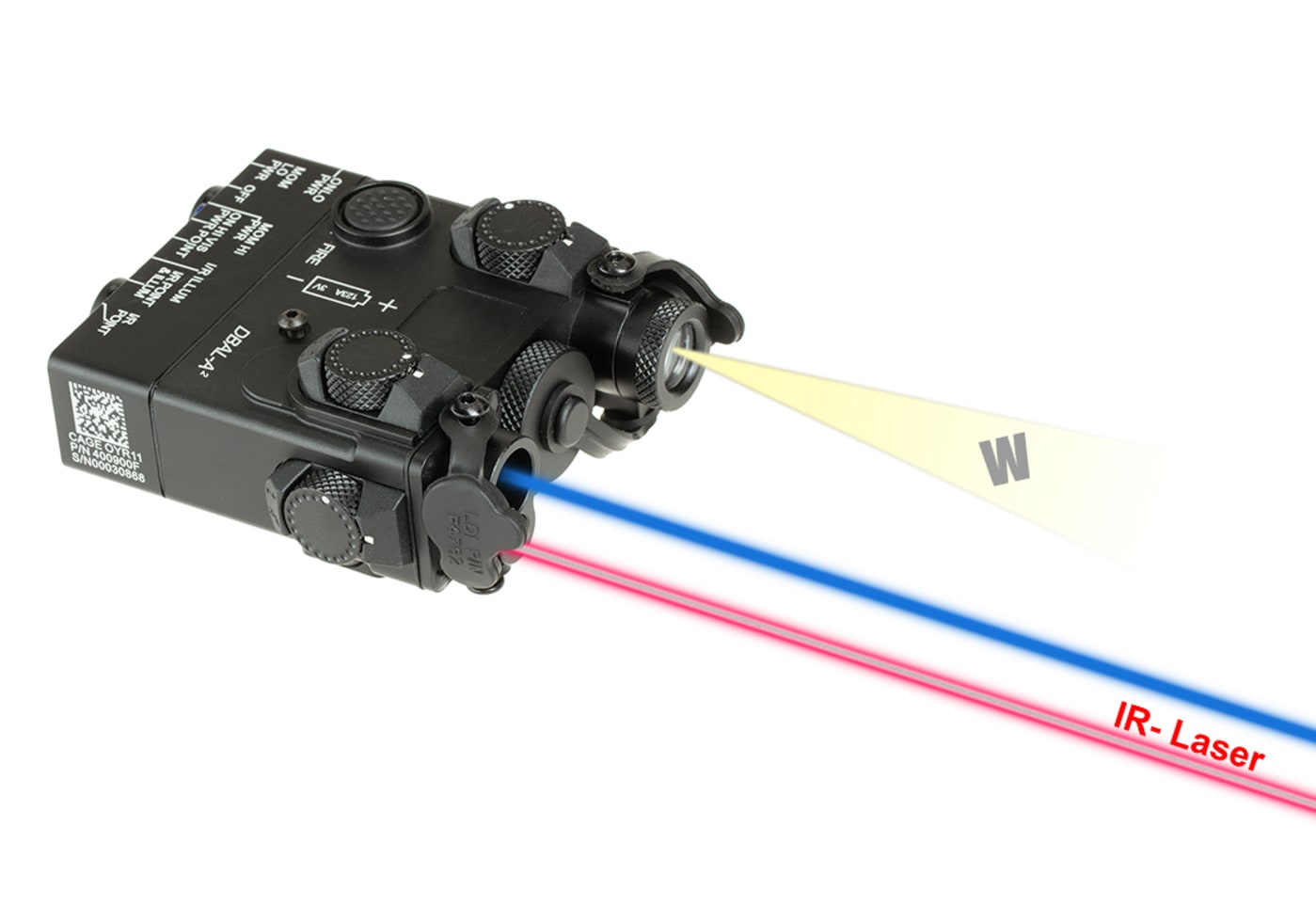 WADSN DBAL-A2 Illuminator / Laser Module Blue + IR Aluminium